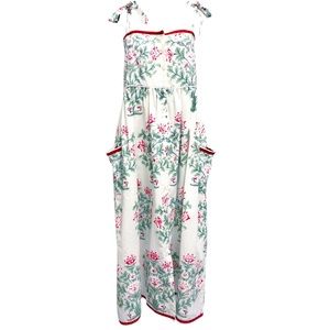 Juliet Dunn Tie Shoulder Japanese Flower Print Dress. Size 2 (US 6-8)